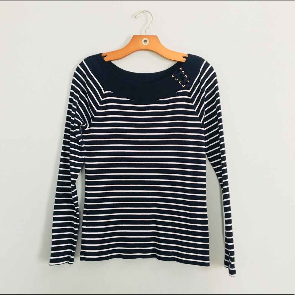 Lauren by Ralph Lauren knit striped top